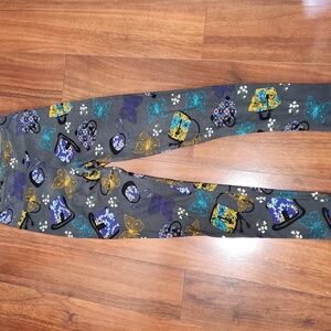 LuLaRoe Butterfly And Purse Print Tights Leggings